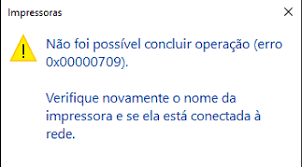 Correção erro 0x00000709